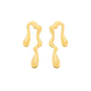 Brinco Dourado Orgânico de Gota