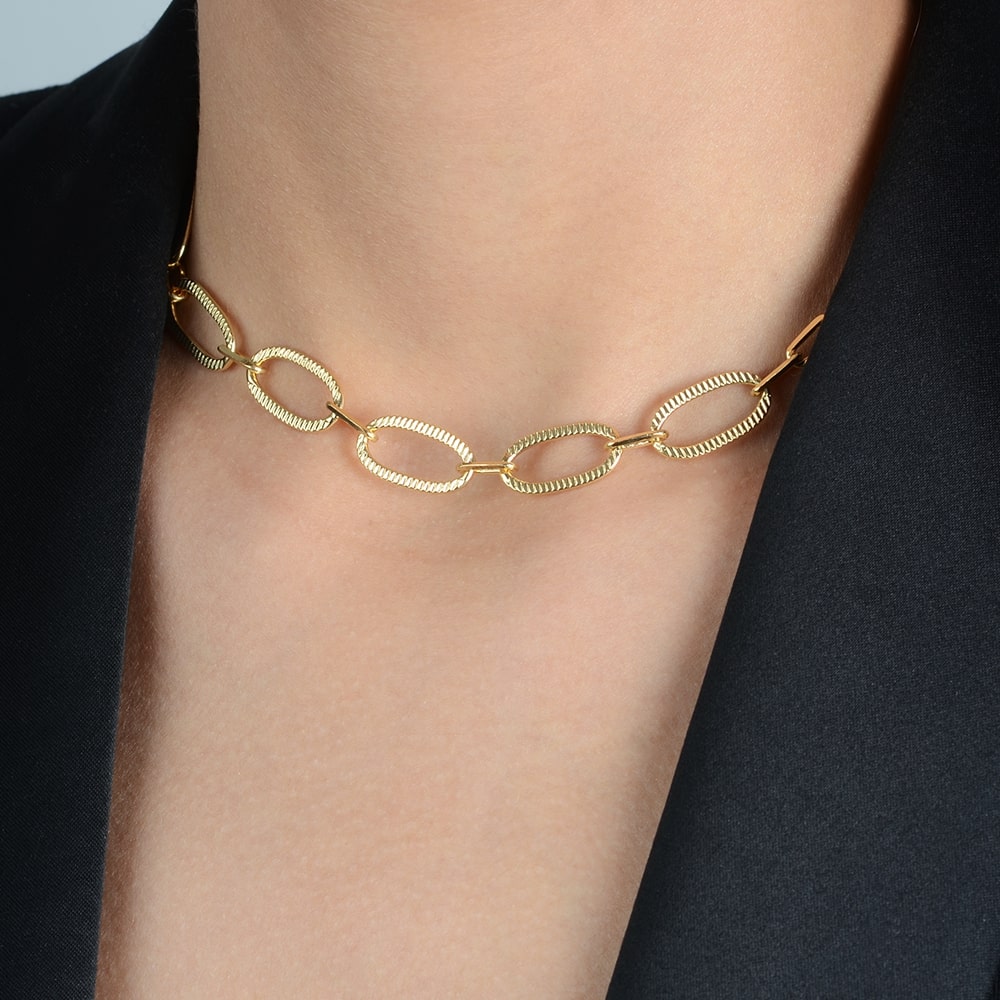 Chocker Dourada Corrente com Extensor - Imagem 2