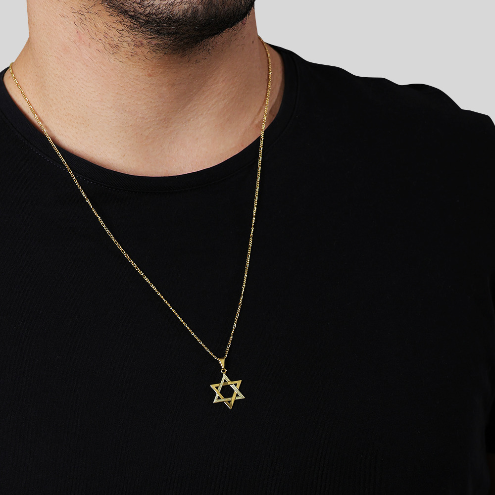Pingente Dourado Estrela de Davi - Imagem 2