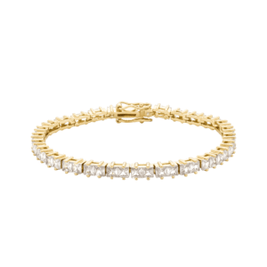 Pulseira Dourada Riviera em Zircônias