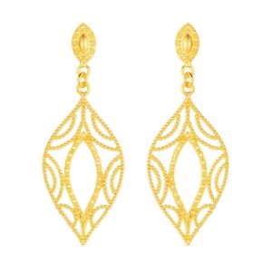 Brinco Dourado Folha de Gala