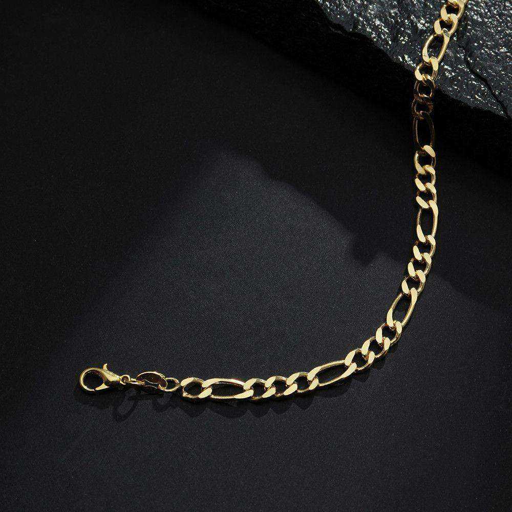 Pulseira Dourada Masculina Elo 3 por 1 - 5mm - Imagem 3